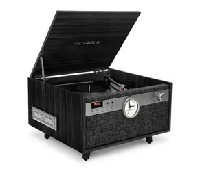 Victrola VTA-830SB-BLK-INT Century schwarz / Plattenspieler / 3 Geschwindigkeiten / BT / RCA / 3,5mm Klinke 