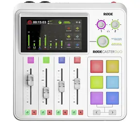 Rode RodeCaster Duo weiß / Digitalmixer / 3,5 mm / XLR / USB-C / Bluetooth / microSD