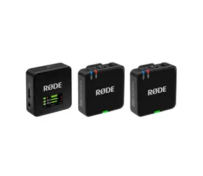 Rode Wireless GO Gen 3 schwarz / kabelloses Mikrofonsystem / 2x Sender und 1x Empfänger / 3,5mm Klinke / USB-C