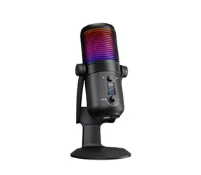 Rampage Diyez schwarz / Tischmikrofon / kapazitiv / Mini Jack 3,5 mm / USB-C 