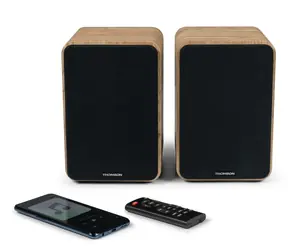 Thomson WS602DUO braun / HiFi-Lautsprecher / 2.0 / BT 5.0 / Cinch / 100W