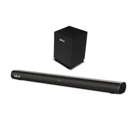 AKAI ASB 20CSW schwarz / Soundbar 2.1 & Subwoofer / 80W / Bluetooth / USB / HDMI / AUX 