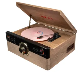 AKAI ATT-300CC braun / Plattenspieler / 45 RPM / FM / Cinch / CD / AUX / Bluetooth 