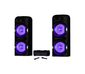 AKAI Y5 schwarz / 2x Partylautsprecher / Bluetooth / USB / AUX / 550W