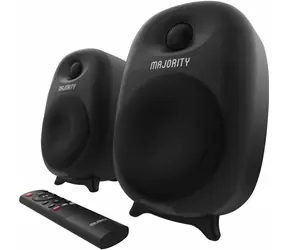 Majority D80 Regallautsprecher, schwarz / Lautsprecher / 2.0 / 80 W / Bluetooth 5.3 / USB / AUX
