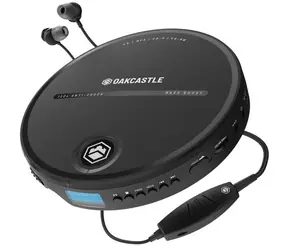 Majority Oakcastle CD10 schwarz / tragbarer CD-Player / 3,5 mm Klinke / CD&CD-R&CD-RW