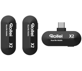 Rollei Hear:Me Mobile X2 / Lavalier-Mikrofon (2x Sender + 1x Empfänger) / USB-C