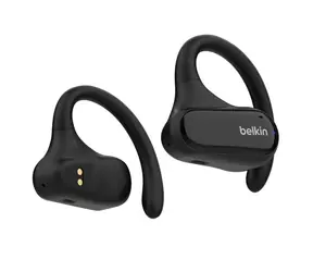 Belkin SOUNDFORM ClearFit Open-Ear kabellose Kopfhörer, schwarz / Mikrofon / Bluetooth 5.3 / IPX5 / Akkulaufzeit bis zu 26 Stunden