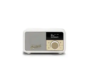 Roberts Radio Revival Petite 2 Creme / Tragbares Radio / DAB+ und FM / USB-C / Bluetooth / LCD-Display / 3,5-mm-Klinkenanschluss 