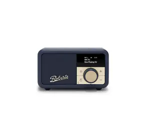 Roberts Radio Revival Petite 2 Mitternachtsblau / Tragbares Radio / DAB+ und FM / USB-C / Bluetooth / LCD-Display / 3,5-mm-Klinkenanschluss 