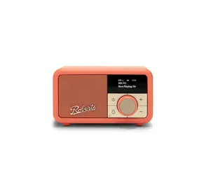Roberts Radio Revival Petite 2 Orange / Tragbares Radio / DAB+ und FM / USB-C / Bluetooth / LCD-Display / 3,5-mm-Klinkenanschluss 