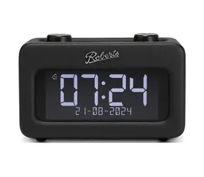 Roberts Radio Revival Rest Schwarz / Radiowecker / DAB+ und FM / USB-A / BT / LCD-Display / 3,5-mm-Klinkenanschluss 