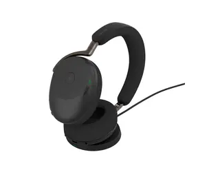 JABRA Evolve3 85 MS USB-C Schwarz + Ladepad / kabellose Kopfhörer / Mikrofon / ANC / USB-C + Bluetooth
