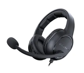 Nagelneues COUGAR HX330 Gaming-Headset, schwarz, 50-mm-Treiber, 3,5-mm-Klinkenstecker, Mikrofon.