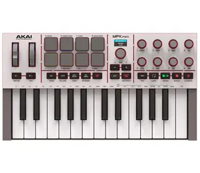 AKAI MPK mini MK4 Kompakter MIDI-Keyboard-Controller weiß