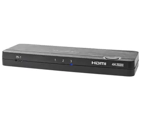 Nedis VCON6430AT KVM-Switch / USB-C + 2x HDMI-Eingang auf 4X USB-A + 1x HDMI-Ausgang / 4K@60Hz / 18 Gbit/s