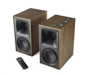 Klipsch The Fives - Walnuss (1 Paar) / Aktivlautsprecher / 160 W / HDMI | optisch | Cinch | 3,5 mm | USB | Bluetooth / 109 dB