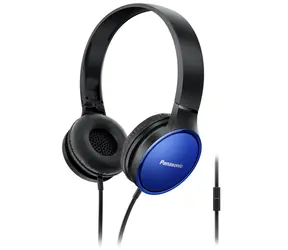 Ausgepackt - Panasonic RP-HF300ME-A / Kopfhörer mit Mikrofon / 3,5-mm-Klinkenstecker / blau / ausgepackt