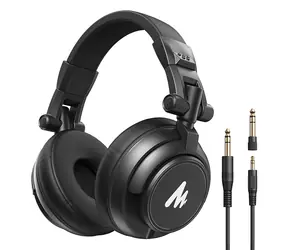 Maono AU-MH601 schwarz / Kabelgebundener Studio-Kopfhörer / 3,5 mm und 6,3 mm / 3 m