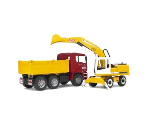 Bruder 02751 MAN TGA LKW mit Liebherr-Bagger / 1:16 / ab 3 Jahren