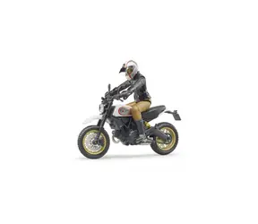 Bruder 63051 Ducati Scrambler Desert Sled mit Bikerfigur / 1:16 / ab 4 Jahren