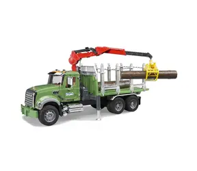 Bruder 02824 LKW mit Holzträger + 3 Baumstämmen / 1:16 / ab 4 Jahren