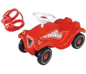 Big Bobby Car Classic rot + Schutzschuhe / Kinderwippe / Belastbarkeit 50 kg / ab 1 Jahr