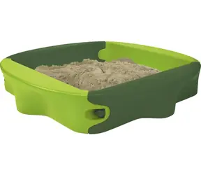 Big Sandkasten mit Abdeckung grün / 138 x 138 x 27 cm
