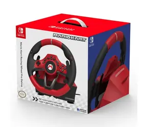 Ausgepackt - HORI Mario Kart Rennlenkrad Pro Deluxe schwarz-rot / für Nintendo Switch / ausgepackt