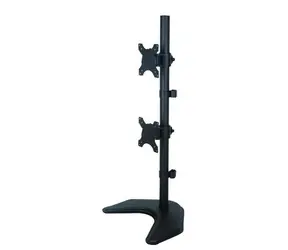 Techly Doppelarm für LED|LCD 13"-27" 2x10kg / Standfuß / für Tisch / vertikal verstellbar / VESA / schwarz