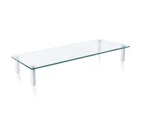 Techly Universeller Glasständer für LED-/LCD-Monitore bis 20 kg / Abmessungen 560 x 210 x 80 mm