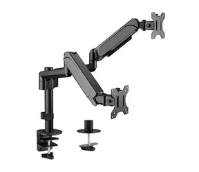 Gembird MA-DA2P-01 Tischhalterung für 2 Monitore bis 32 Zoll / VESA-Standards 75x75 & 100x100 / für Tisch / Tragkraft 9kg / verstellbar