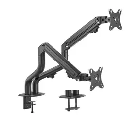 Gembird MA-DA2-02 Tischhalterung für 2 Monitore bis 32 Zoll / VESA-Standards 75x75 & 100x100 / für Tisch / Tragkraft 8 kg