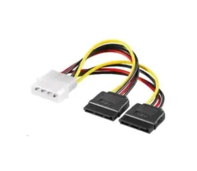 Gembird Stromkabel SATA / 15cm / 1x 5,25 auf 2xSATA