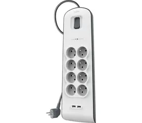 Belkin Überspannungsschutz 8 Steckdosen / 2x USB / 2,4 A / 2 m