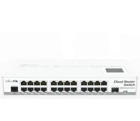 Mikrotik CRS125-24G-1S-IN / Cloud Router Switch / Atheros AR9344 CPU / 128 MB RAM / 24xGigabit LAN / 1xSFP / RouterOS L5 / LCDpanel