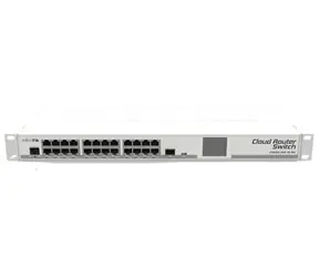 Mikrotik CRS125-24G-1S-RM / Cloud Router Switch / Atheros AR9344 CPU / 128 MB RAM / 24xGigabit LAN / 1xSFP / RouterOS L5 / LCDpanel