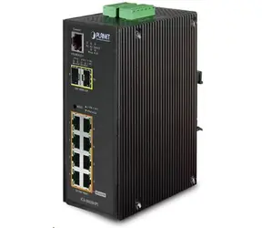 Planet IGS-10020HPT PoE-Switch / 8x 1000Base-T / 2x SFP / 802.3at 270W / IP30 / SNMP / IGMPv3 / IPv6
