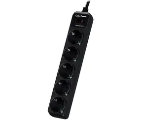CyberPower B0520SC0-DE schwarz / Überspannungsschutz / 5 Steckdosen / Schalter / 1,8 m 