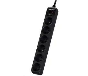 CyberPower B0620SC0-FR schwarz / Überspannungsschutz / 6 Steckdosen / Schalter / 1,8 m