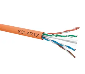 Solarix Installationskabel CAT6 500m orange / Inneninstallation / LSOHFR-Mantel / ungeschirmt / Spule