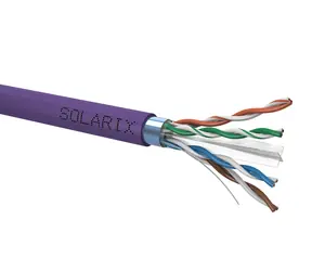 Solarix Installationskabel CAT6 FTP 500m lila / Inneninstallation / LSOH-Mantel / geschirmt / Spule
