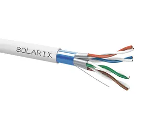 Solarix Installationskabel CAT6A FFTP 500m / Inneninstallation / LSOH-Mantel / geschirmt / Spule / grau