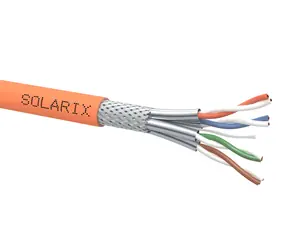 Solarix Installationskabel CAT8 SSTP 500m / Inneninstallation / LSOH-Mantel / geschirmt / Spule / orange