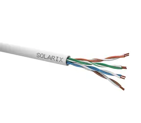 Solarix -Kabel CAT5E 305 m / Inneninstallation / PVC-Mantel / ungeschirmt / Box / grau