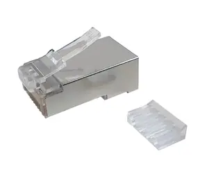 Solarix -Stecker RJ45 CAT6 STP für Kabel - 1 Stück / geschirmt / gefaltet
