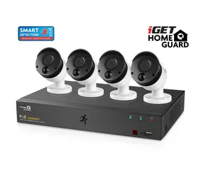 iGet HOMEGUARD HGNVK85304 / 8-Kanal-FullHD-Recorder NVR + 4X IP 1080p-Kamera / 1xHDD SATA / LAN / USB / VGA / HDMI