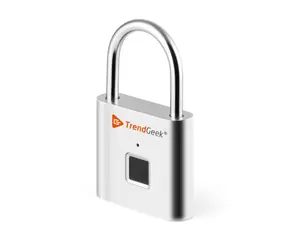 Technaxx TrendGeek TG-131 Fingerabdruck-Vorhängeschloss / 10 Fingerabdruckspeicher / microUSB / 180 mAh Akku