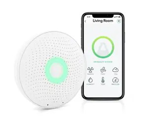 AirThings Wave PLUS - Luftqualität, Radon, Luftfeuchtigkeit, Temperatur, VOC, CO2 und Drucksensor