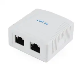 Gembird NCAC-2F5E-01 CAT5e FTP 2-Port Aufputzdose / 2x RJ45 / 8P8C / weiß
